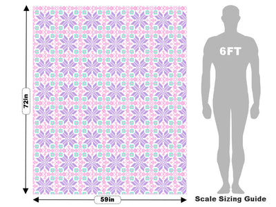 Periwinkle Pansies Mosaic Vehicle Wrap Scale~Rwraps Series 914 Periwinkle Pansies Mosaic Measurements~1