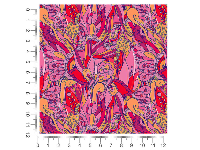persephones pomegranate floral 1ft x 1ft Craft Sheets