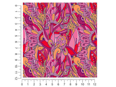 persephones pomegranate floral 1ft x 1ft Craft Sheets