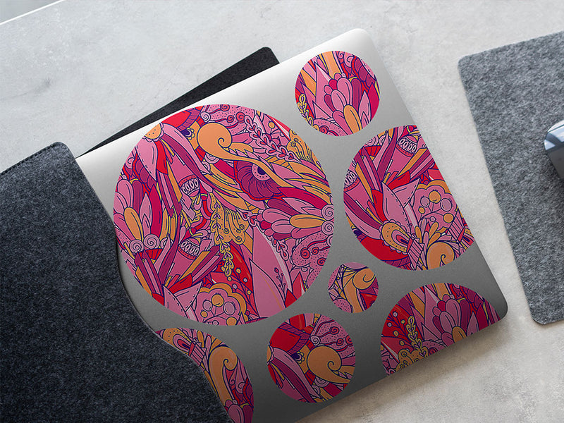 persephones pomegranate floral DIY Laptop Stickers