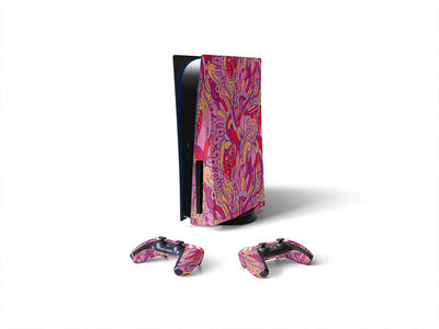 persephones pomegranate floral Sony PS5 DIY Skin