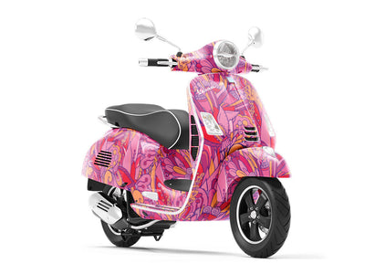 Persephones Pomegranate Floral Vespa Scooter Wrap Film