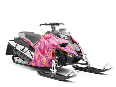 Persephones Pomegranate Floral Custom Wrapped Snowmobile
