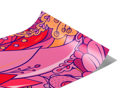 Persephones Pomegranate Floral Vinyl Wraps~Rwraps Series 914 Digitally Printed Vinyl Wrap~0