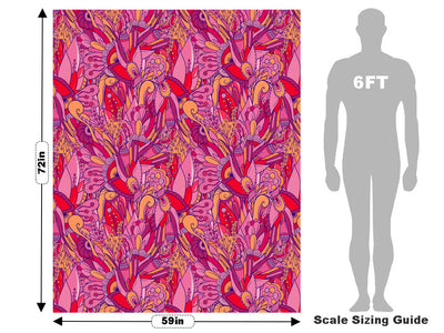 Persephones Pomegranate Floral Vehicle Wrap Scale~Rwraps Series 914 Persephones Pomegranate Floral Measurements~1