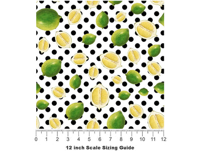 Persian  Fruit Vinyl Film Pattern Size 12 inch Scale~Rwraps Persian  Fruit Sizing Chart~2