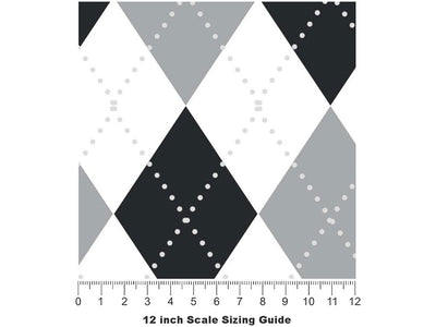 Pesky Pebbles Argyle Vinyl Film Pattern Size 12 inch Scale~Rwraps Pesky Pebbles Argyle Sizing Chart~2
