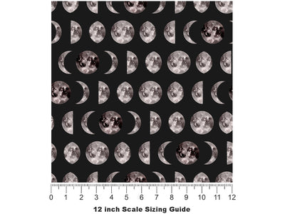 Phasing Moons Astrology Vinyl Film Pattern Size 12 inch Scale~Rwraps Phasing Moons Astrology Sizing Chart~2