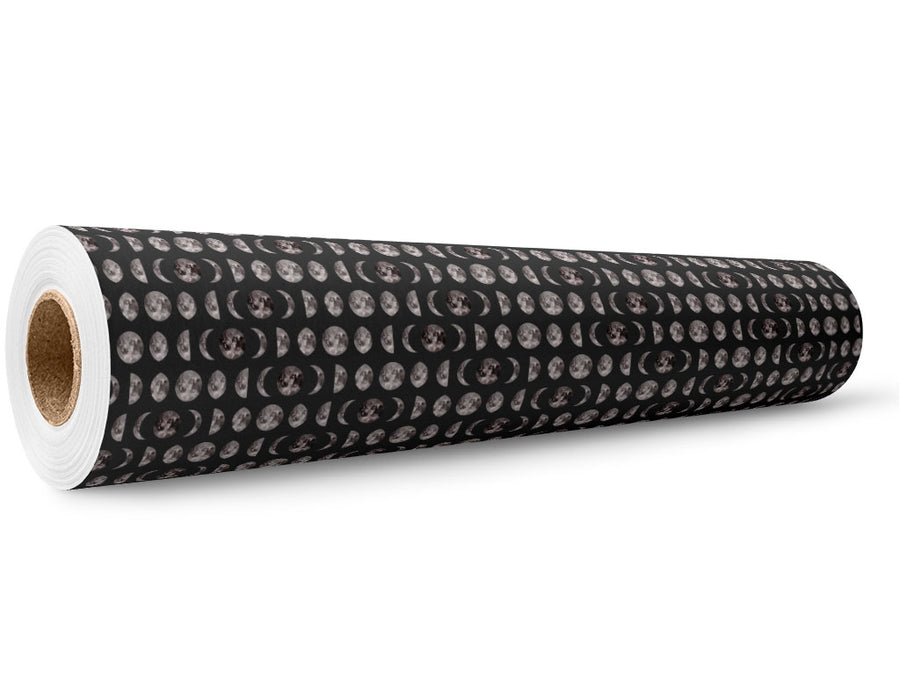 Phasing Moons Astrology Wrap Film Wholesale Roll~Rwraps Series 914 Digitally Printed Vinyl Roll~5