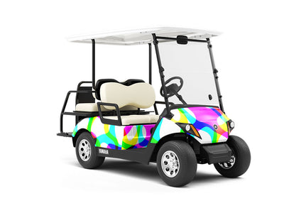 Phone Home Retro Wrapped Golf Cart