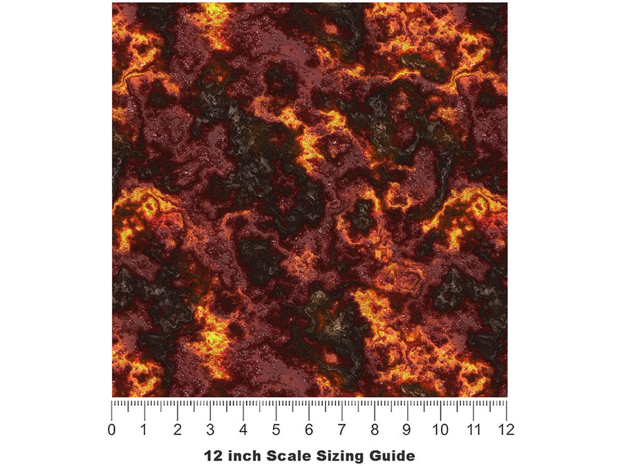 Phreatomagmatic  Lava Vinyl Film Pattern Size 12 inch Scale~Rwraps Phreatomagmatic  Lava Sizing Chart~2