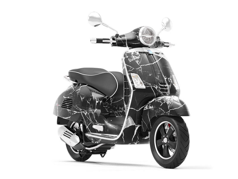 Picasso Black Marble Vespa Scooter Wrap Film