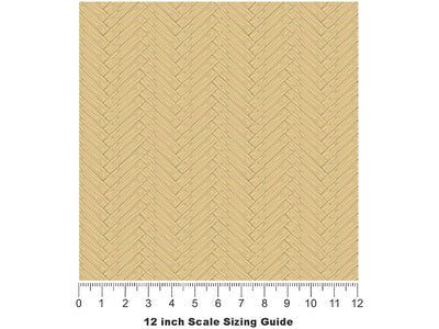 Pickled Oak Stain Wooden Parquet Vinyl Film Pattern Size 12 inch Scale~Rwraps Pickled Oak Stain Wooden Parquet Sizing Chart~3