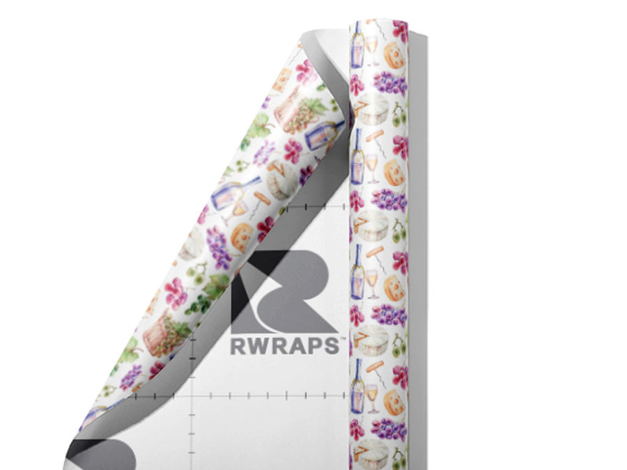 Picnic Charcuterie Alcohol Wrap Film Sheets~Rwraps Series 914 Picnic Charcuterie Alcohol Scrolled Sheet~3