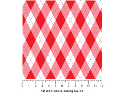 Picnic Date Argyle Vinyl Film Pattern Size 12 inch Scale~Rwraps Picnic Date Argyle Sizing Chart~2