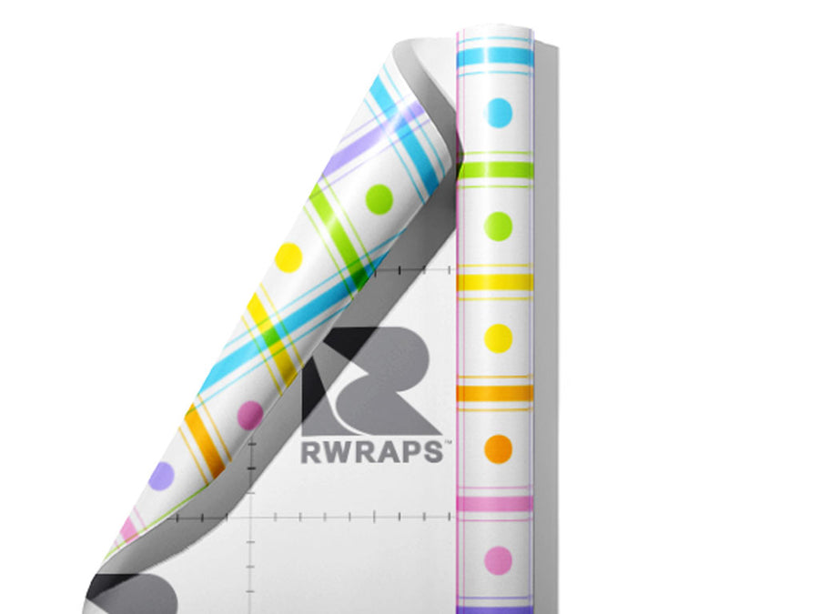 Picnic Date Polka Dot Wrap Film Sheets~Rwraps Series 914 Picnic Date Polka Dot Scrolled Sheet~3