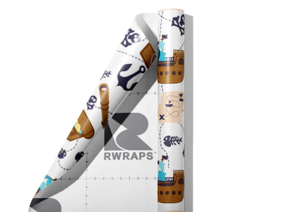 Pilfer and Plunder Pirate Wrap Film Sheets~Rwraps Series 914 Pilfer and Plunder Pirate Scrolled Sheet~3