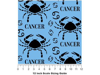 Pinching Crabs Astrology Vinyl Film Pattern Size 12 inch Scale~Rwraps Pinching Crabs Astrology Sizing Chart~2