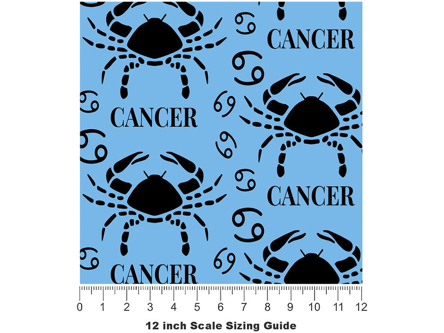 Pinching Crabs Astrology Vinyl Film Pattern Size 12 inch Scale~Rwraps Pinching Crabs Astrology Sizing Chart~2