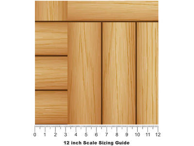 Pine  Wooden Parquet Vinyl Film Pattern Size 12 inch Scale~Rwraps Pine  Wooden Parquet Sizing Chart~3