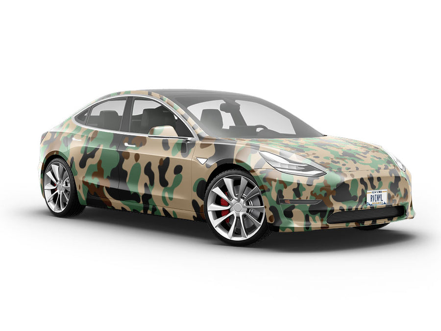 Pine Puzzle Camouflage Vehicle Vinyl Wrap