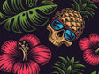 Pineapple Head Halloween Vinyl Wrap Pattern~Rwraps Series 914 Digitally Printed Vinyl Wrap~0