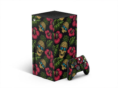 pineapple head skull and bones XBOX DIY Decal
