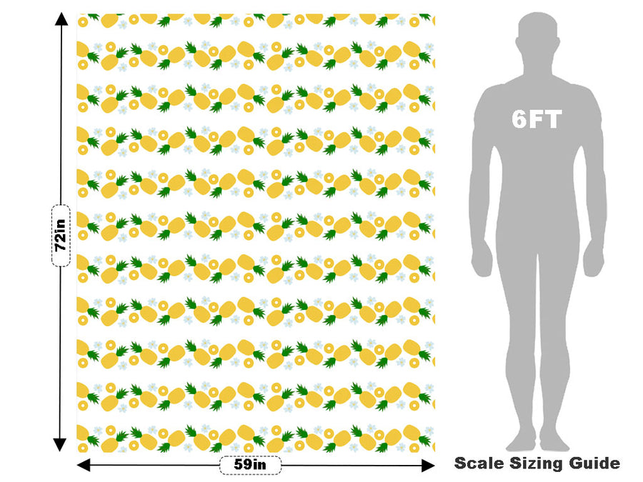 Pineapple Parade Fruit Vehicle Wrap Scale~Rwraps Series 914 Pineapple Parade Fruit Measurements~1