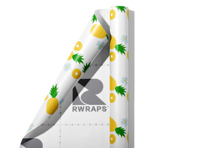 Pineapple Parade Fruit Wrap Film Sheets~Rwraps Series 914 Pineapple Parade Fruit Scrolled Sheet~3