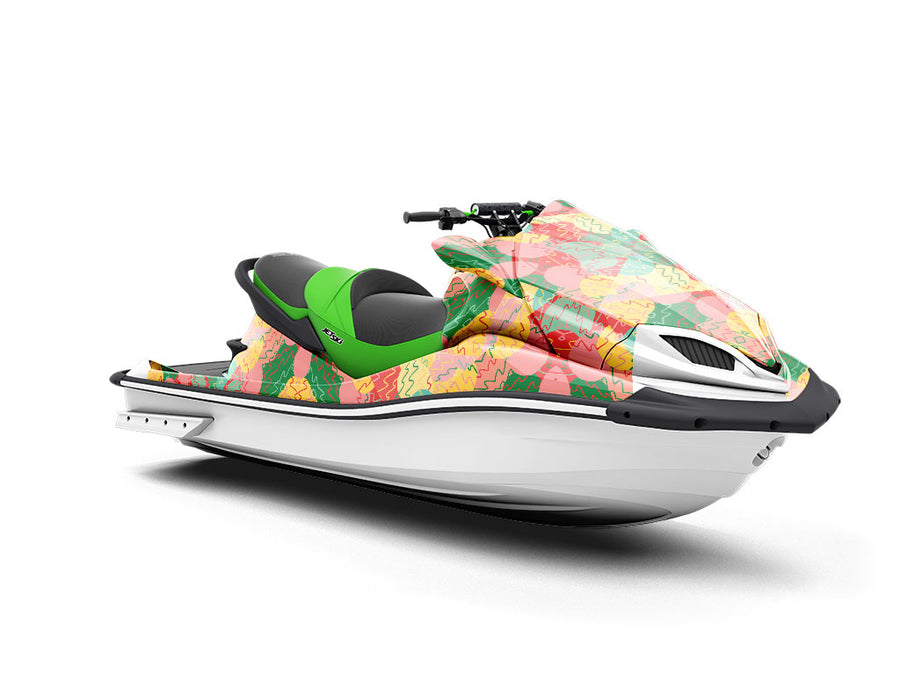 Pineapple Pleasure Mosaic Jet Ski Vinyl Customized Wrap