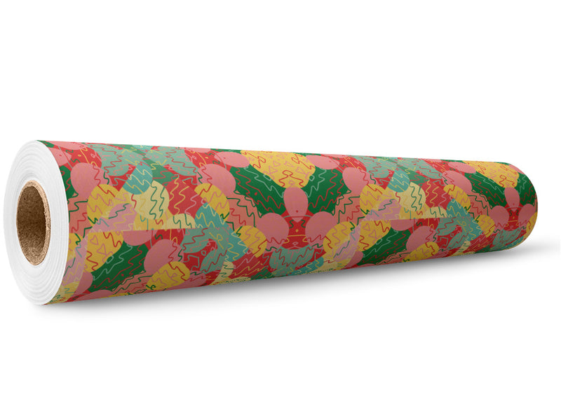 Pineapple Pleasure Mosaic Wrap Film Wholesale Roll~Rwraps Series 914 Digitally Printed Vinyl Roll~5