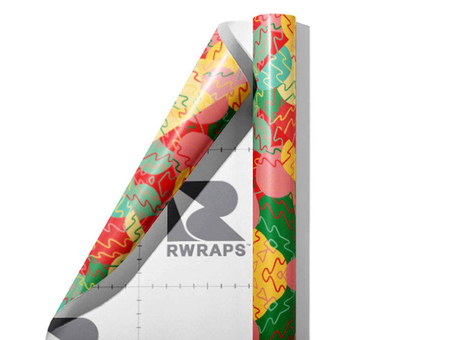 Pineapple Pleasure Mosaic Wrap Film Sheets~Rwraps Series 914 Pineapple Pleasure Mosaic Scrolled Sheet~3