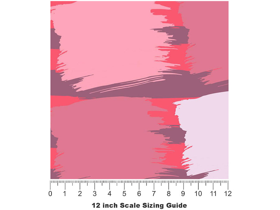 Pink  Brick Vinyl Film Pattern Size 12 inch Scale~Rwraps Pink  Brick Sizing Chart~3