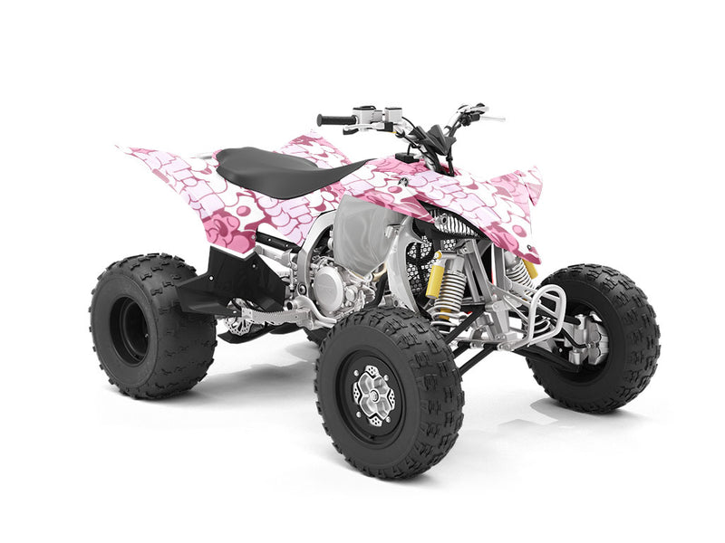 Pink Bubbled Graffiti ATV Wrapping Vinyl