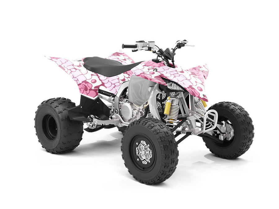 Pink Bubbled Graffiti ATV Wrapping Vinyl