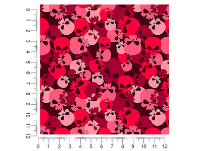 pink calvaria skull and bones 1ft x 1ft Craft Sheets