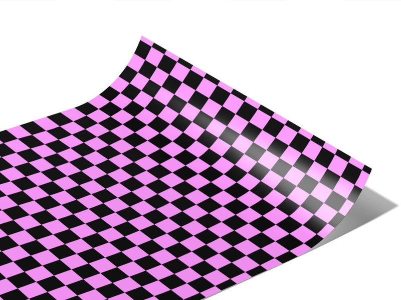 Pink Checkered Vinyl Wraps~Rwraps Series 914 Digitally Printed Vinyl Wrap~1