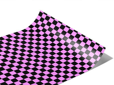 Pink Checkered Vinyl Wraps~Rwraps Series 914 Digitally Printed Vinyl Wrap~1