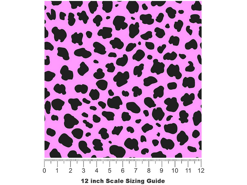 Pink Cheetah Vinyl Film Pattern Size 12 inch Scale~Rwraps Pink Cheetah Sizing Chart~3
