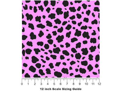 Pink Cheetah Vinyl Film Pattern Size 12 inch Scale~Rwraps Pink Cheetah Sizing Chart~3