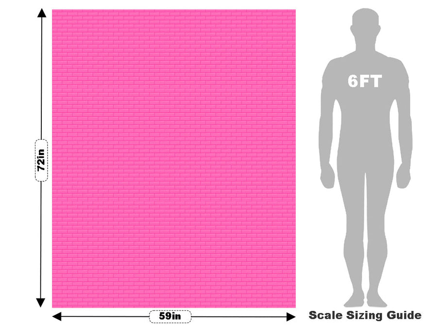 Pink  Brick Vehicle Wrap Scale~Rwraps Series 914 Pink  Brick Measurements~2
