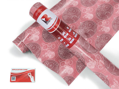 pink clockwork steampunk Craft Vinyl Roll