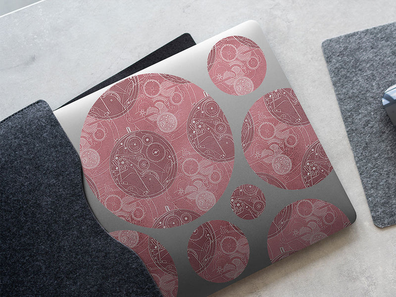 pink clockwork steampunk DIY Laptop Stickers