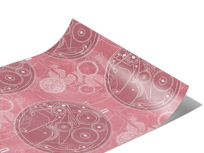 Pink Clockwork Steampunk Vinyl Wraps~Rwraps Series 914 Digitally Printed Vinyl Wrap~0