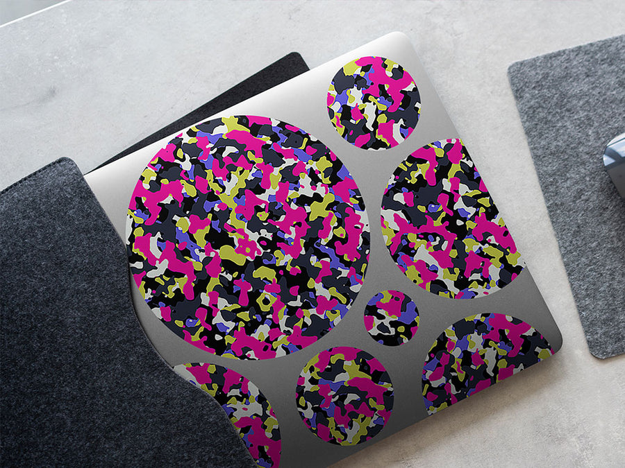 pink confetti camouflage DIY Laptop Stickers