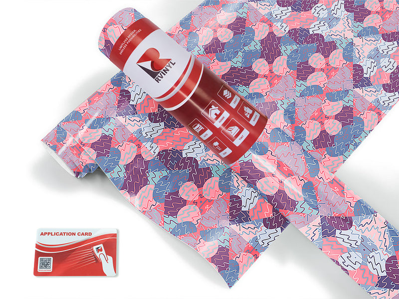 pink confusion mosaic Craft Vinyl Roll