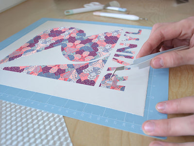 pink confusion mosaic Easy Weed Craft Vinyl