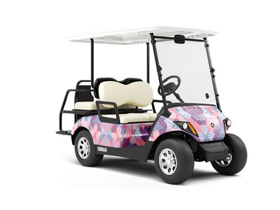 Pink Confusion Mosaic Wrapped Golf Cart