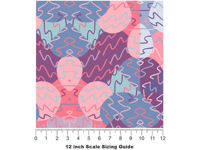 Pink Confusion Mosaic Vinyl Film Pattern Size 12 inch Scale~Rwraps Pink Confusion Mosaic Sizing Chart~2