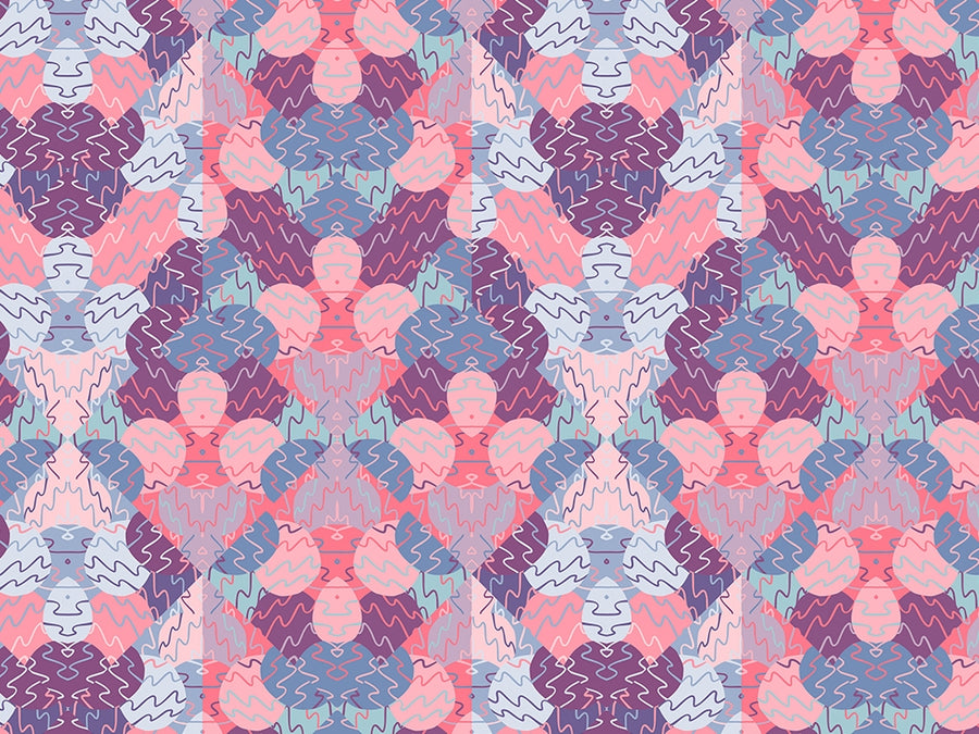 Pink Confusion Mosaic Vinyl Wrap Pattern~Rwraps Series 914 Digitally Printed Vinyl Wrap~0
